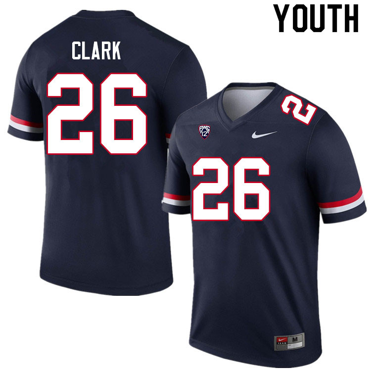 Youth #26 Jaden Clark Arizona Wildcats College Football Jerseys Sale-Navy
